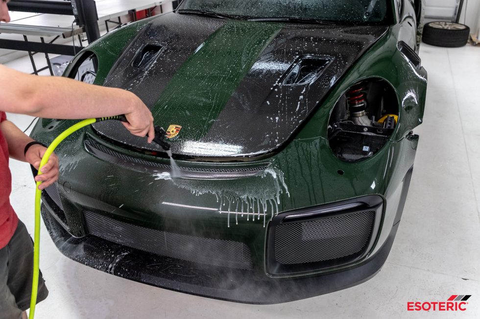 Underberg Green Porsche GT2RS Paint Correction and Paint