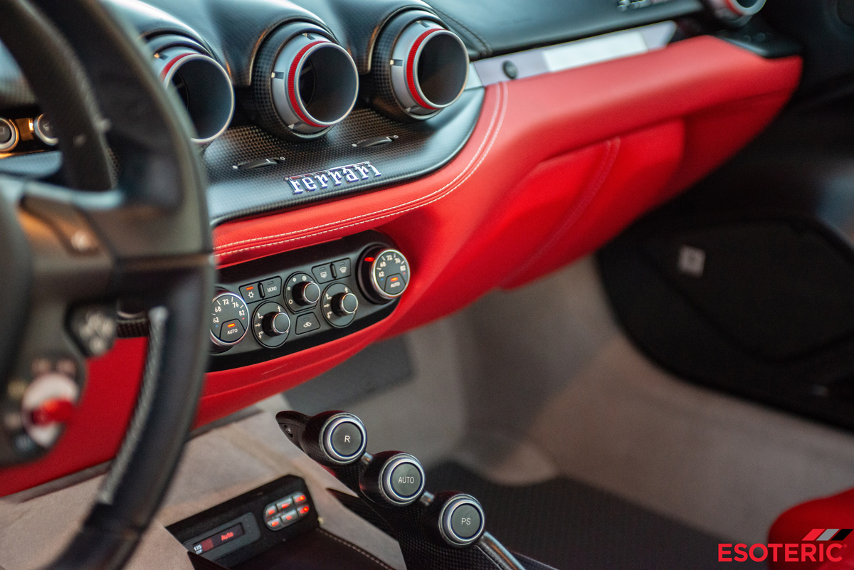 Red leather Ferrari interior